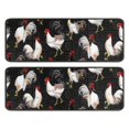 thumbnail image 1 of Kitchen Rugs Sets Of 2,Black Chicken Rooster Pattern Anti Fatigue Kitchen Mat Rugs Non Slip Washable,Decorative Kitchen Floor Mats for Kitchen,Sink,Laundry,17"x47"+17"x47", 1 of 5