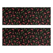 Kitchen Rugs Sets Of 2,Black Christmas Cherry Pattern Anti Fatigue Kitchen Mat Rugs Non Slip Washable,Decorative Kitchen Floor Mats for Kitchen,Sink,Laundry,17"X47"