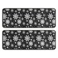 thumbnail image 1 of Kitchen Rugs Sets Of 2,Black Christmas Snowflake Pattern Anti Fatigue Kitchen Mat Rugs Non Slip Washable,Decorative Kitchen Floor Mats for Kitchen,Sink,Laundry,17"x47"+17"x47", 1 of 5