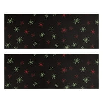 Kitchen Rugs Sets Of 2,Black Christmas Star Pattern Anti Fatigue Kitchen Mat Rugs Non Slip Washable,Decorative Kitchen Floor Mats for Kitchen,Sink,Laundry,17"X47"