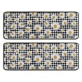 thumbnail image 1 of Kitchen Rugs Sets Of 2,Black Daisy Flower Checkered Pattern Anti Fatigue Kitchen Mat Rugs Non Slip Washable,Decorative Kitchen Floor Mats for Kitchen,Sink,Laundry,17"x47"+17"x47", 1 of 5