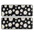 thumbnail image 1 of Kitchen Rugs Sets Of 2,Black Daisy Flower Golden Centers Pattern Anti Fatigue Kitchen Mat Rugs Non Slip Washable,Decorative Kitchen Floor Mats for Kitchen,Sink,Laundry,17"x47"+17"x47", 1 of 5