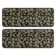 thumbnail image 1 of Kitchen Rugs Sets Of 2,Black Daisy Flower Orange Centers Pattern Anti Fatigue Kitchen Mat Rugs Non Slip Washable,Decorative Kitchen Floor Mats for Kitchen,Sink,Laundry,17"x47"+17"x47", 1 of 5