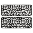 thumbnail image 1 of Kitchen Rugs Sets Of 2,Black Daisy Flower Pattern Anti Fatigue Kitchen Mat Rugs Non Slip Washable,Decorative Kitchen Floor Mats for Kitchen,Sink,Laundry,17"x47"+17"x47", 1 of 5
