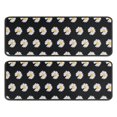 thumbnail image 1 of Kitchen Rugs Sets Of 2,Black Daisy Flower White Blooms Pattern Anti Fatigue Kitchen Mat Rugs Non Slip Washable,Decorative Kitchen Floor Mats for Kitchen,Sink,Laundry,17"x47"+17"x47", 1 of 5