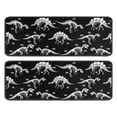 thumbnail image 1 of Kitchen Rugs Sets Of 2,Black Dinosaurs Skeleton Text Pattern Anti Fatigue Kitchen Mat Rugs Non Slip Washable,Decorative Kitchen Floor Mats for Kitchen,Sink,Laundry,17"x47"+17"x47", 1 of 5