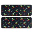 thumbnail image 1 of Kitchen Rugs Sets Of 2,Black Dinosaurs Space Surfing Pattern Anti Fatigue Kitchen Mat Rugs Non Slip Washable,Decorative Kitchen Floor Mats for Kitchen,Sink,Laundry,17"x47"+17"x47", 1 of 5