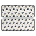 thumbnail image 1 of Kitchen Rugs Sets Of 2,Black Dog Puppy Paw Anti Fatigue Kitchen Mat Rugs Non Slip Washable,Decorative Kitchen Floor Mats for Kitchen,Sink,Laundry,17"x47"+17"x47", 1 of 5