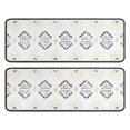 thumbnail image 1 of Kitchen Rugs Sets Of 2,Black Geometric Diamond Pattern Anti Fatigue Kitchen Mat Rugs Non Slip Washable,Decorative Kitchen Floor Mats for Kitchen,Sink,Laundry,17"x47"+17"x47", 1 of 5