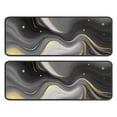 thumbnail image 1 of Kitchen Rugs Sets Of 2,Black and Gold Marble Glitter Splashes Pattern Anti Fatigue Kitchen Mat Rugs Non Slip Washable,Decorative Kitchen Floor Mats for Kitchen,Sink,Laundry,17"x47"+17"x47", 1 of 5
