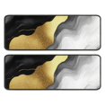 thumbnail image 1 of Kitchen Rugs Sets Of 2,Black and Gold Marble Glitter Streaks Pattern Anti Fatigue Kitchen Mat Rugs Non Slip Washable,Decorative Kitchen Floor Mats for Kitchen,Sink,Laundry,17"x47"+17"x47", 1 of 5