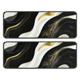 thumbnail image 1 of Kitchen Rugs Sets Of 2,Black and Gold Marble Layered Waves Pattern Anti Fatigue Kitchen Mat Rugs Non Slip Washable,Decorative Kitchen Floor Mats for Kitchen,Sink,Laundry,17"x47"+17"x47", 1 of 5