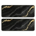 thumbnail image 1 of Kitchen Rugs Sets Of 2,Black Gold Marble Pattern Anti Fatigue Kitchen Mat Rugs Non Slip Washable,Decorative Kitchen Floor Mats for Kitchen,Sink,Laundry,17"x47"+17"x47", 1 of 5