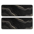 thumbnail image 1 of Kitchen Rugs Sets Of 2,Black Gold Marble Pattern Anti Fatigue Kitchen Mat Rugs Non Slip Washable,Decorative Kitchen Floor Mats for Kitchen,Sink,Laundry,17"x47"+17"x47", 1 of 5
