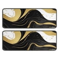 thumbnail image 1 of Kitchen Rugs Sets Of 2,Black and Gold Marble Wavy Lines Pattern Anti Fatigue Kitchen Mat Rugs Non Slip Washable,Decorative Kitchen Floor Mats for Kitchen,Sink,Laundry,17"x47"+17"x47", 1 of 5