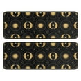 thumbnail image 1 of Kitchen Rugs Sets Of 2,Black Gold Sun Moon Pattern Anti Fatigue Kitchen Mat Rugs Non Slip Washable,Decorative Kitchen Floor Mats for Kitchen,Sink,Laundry,17"x47"+17"x47", 1 of 5