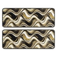thumbnail image 1 of Kitchen Rugs Sets Of 2,Black Gold White Marble Pattern Anti Fatigue Kitchen Mat Rugs Non Slip Washable,Decorative Kitchen Floor Mats for Kitchen,Sink,Laundry,17"x47"+17"x47", 1 of 5