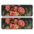 thumbnail image 1 of Kitchen Rugs Sets Of 2,Black Gothic Skull Flower Pattern Anti Fatigue Kitchen Mat Rugs Non Slip Washable,Decorative Kitchen Floor Mats for Kitchen,Sink,Laundry,17"x47"+17"x47", 1 of 5