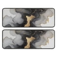 thumbnail image 1 of Kitchen Rugs Sets Of 2,Black Gray Gold Marble Pattern Anti Fatigue Kitchen Mat Rugs Non Slip Washable,Decorative Kitchen Floor Mats for Kitchen,Sink,Laundry,17"x47"+17"x47", 1 of 5