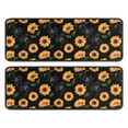 thumbnail image 1 of Kitchen Rugs Sets Of 2,Black Green Leaf Sunflower Pattern Anti Fatigue Kitchen Mat Rugs Non Slip Washable,Decorative Kitchen Floor Mats for Kitchen,Sink,Laundry,17"x47"+17"x47", 1 of 5