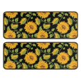 thumbnail image 1 of Kitchen Rugs Sets Of 2,Black Green Stem Sunflower Pattern Anti Fatigue Kitchen Mat Rugs Non Slip Washable,Decorative Kitchen Floor Mats for Kitchen,Sink,Laundry,17"x47"+17"x47", 1 of 5