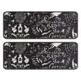 thumbnail image 1 of Kitchen Rugs Sets Of 2,Black Halloween Letter Bat Pattern Anti Fatigue Kitchen Mat Rugs Non Slip Washable,Decorative Kitchen Floor Mats for Kitchen,Sink,Laundry,17"x47"+17"x47", 1 of 5
