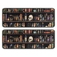 thumbnail image 1 of Kitchen Rugs Sets Of 2,Black Halloween Skull Book Pattern Anti Fatigue Kitchen Mat Rugs Non Slip Washable,Decorative Kitchen Floor Mats for Kitchen,Sink,Laundry,17"x47"+17"x47", 1 of 5