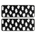 thumbnail image 1 of Kitchen Rugs Sets Of 2,Black Halloween White Ghosts Anti Fatigue Kitchen Mat Rugs Non Slip Washable,Decorative Kitchen Floor Mats for Kitchen,Sink,Laundry,17"x47"+17"x47", 1 of 5