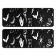 thumbnail image 1 of Kitchen Rugs Sets Of 2,Black Halloween Witchy Symbols Anti Fatigue Kitchen Mat Rugs Non Slip Washable,Decorative Kitchen Floor Mats for Kitchen,Sink,Laundry,17"x47"+17"x47", 1 of 5