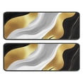 thumbnail image 1 of Kitchen Rugs Sets Of 2,Black Marble Gold Line Pattern Anti Fatigue Kitchen Mat Rugs Non Slip Washable,Decorative Kitchen Floor Mats for Kitchen,Sink,Laundry,17"x47"+17"x47", 1 of 5