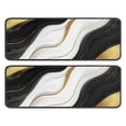 thumbnail image 1 of Kitchen Rugs Sets Of 2,Black Marble Gold Wave Pattern Anti Fatigue Kitchen Mat Rugs Non Slip Washable,Decorative Kitchen Floor Mats for Kitchen,Sink,Laundry,17"x47"+17"x47", 1 of 5
