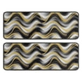 thumbnail image 1 of Kitchen Rugs Sets Of 2,Black Marble Gold Wave Pattern Anti Fatigue Kitchen Mat Rugs Non Slip Washable,Decorative Kitchen Floor Mats for Kitchen,Sink,Laundry,17"x47"+17"x47", 1 of 5