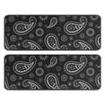 thumbnail image 1 of Kitchen Rugs Sets Of 2,Black Paisley and Floral Pattern Anti Fatigue Kitchen Mat Rugs Non Slip Washable,Decorative Kitchen Floor Mats for Kitchen,Sink,Laundry,17"x47"+17"x47", 1 of 5