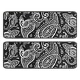 thumbnail image 1 of Kitchen Rugs Sets Of 2,Black Paisley Pattern Anti Fatigue Kitchen Mat Rugs Non Slip Washable,Decorative Kitchen Floor Mats for Kitchen,Sink,Laundry,17"x47"+17"x47", 1 of 5