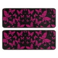 thumbnail image 1 of Kitchen Rugs Sets Of 2,Black Pink Butterfly Pattern Anti Fatigue Kitchen Mat Rugs Non Slip Washable,Decorative Kitchen Floor Mats for Kitchen,Sink,Laundry,17"x47"+17"x47", 1 of 5