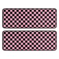 thumbnail image 1 of Kitchen Rugs Sets Of 2,Black and Pink Checkerboard Pattern Anti Fatigue Kitchen Mat Rugs Non Slip Washable,Decorative Kitchen Floor Mats for Kitchen,Sink,Laundry,17"x47"+17"x47", 1 of 5
