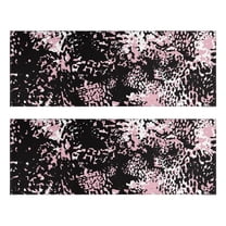 Kitchen Rugs Sets Of 2,Black and Pink Of Leopard Print Anti Fatigue Kitchen Mat Rugs Non Slip Washable,Decorative Kitchen Floor Mats for Kitchen,Sink,Laundry,17"X47"