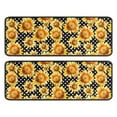 thumbnail image 1 of Kitchen Rugs Sets Of 2,Black Polka Dot Sunflower Pattern Anti Fatigue Kitchen Mat Rugs Non Slip Washable,Decorative Kitchen Floor Mats for Kitchen,Sink,Laundry,17"x47"+17"x47", 1 of 5