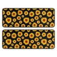 thumbnail image 1 of Kitchen Rugs Sets Of 2,Black Small Sunflower Pattern Anti Fatigue Kitchen Mat Rugs Non Slip Washable,Decorative Kitchen Floor Mats for Kitchen,Sink,Laundry,17"x47"+17"x47", 1 of 5
