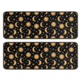 thumbnail image 1 of Kitchen Rugs Sets Of 2,Black Sun Moon Star Pattern Anti Fatigue Kitchen Mat Rugs Non Slip Washable,Decorative Kitchen Floor Mats for Kitchen,Sink,Laundry,17"x47"+17"x47", 1 of 5