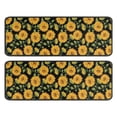 thumbnail image 1 of Kitchen Rugs Sets Of 2,Black Sunflower Bud Pattern Anti Fatigue Kitchen Mat Rugs Non Slip Washable,Decorative Kitchen Floor Mats for Kitchen,Sink,Laundry,17"x47"+17"x47", 1 of 5