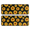 thumbnail image 1 of Kitchen Rugs Sets Of 2,Black Sunflower Pattern Anti Fatigue Kitchen Mat Rugs Non Slip Washable,Decorative Kitchen Floor Mats for Kitchen,Sink,Laundry,17"x47"+17"x47", 1 of 5
