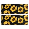 thumbnail image 1 of Kitchen Rugs Sets Of 2,Black Sunflower Pattern Anti Fatigue Kitchen Mat Rugs Non Slip Washable,Decorative Kitchen Floor Mats for Kitchen,Sink,Laundry,17"x47"+17"x47", 1 of 5