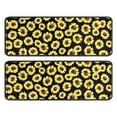 thumbnail image 1 of Kitchen Rugs Sets Of 2,Black Sunflower Pattern Anti Fatigue Kitchen Mat Rugs Non Slip Washable,Decorative Kitchen Floor Mats for Kitchen,Sink,Laundry,17"x47"+17"x47", 1 of 5