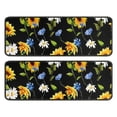 thumbnail image 1 of Kitchen Rugs Sets Of 2,Black Sunflower White Daisy Pattern Anti Fatigue Kitchen Mat Rugs Non Slip Washable,Decorative Kitchen Floor Mats for Kitchen,Sink,Laundry,17"x47"+17"x47", 1 of 5
