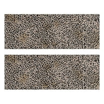 Kitchen Rugs Sets Of 2,Black and Tan Leopard Print Anti Fatigue Kitchen Mat Rugs Non Slip Washable,Decorative Kitchen Floor Mats for Kitchen,Sink,Laundry,17"X47"