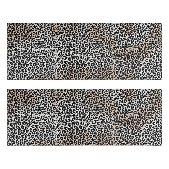 Kitchen Rugs Sets Of 2,Black and Tan Leopard Print Anti Fatigue Kitchen Mat Rugs Non Slip Washable,Decorative Kitchen Floor Mats for Kitchen,Sink,Laundry,17"X47"