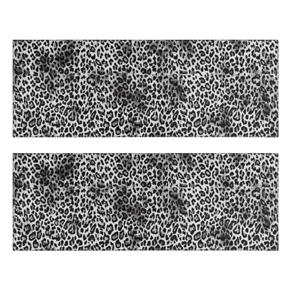 Kitchen Rugs Sets Of 2,Black and Tan Leopard Print Anti Fatigue Kitchen Mat Rugs Non Slip Washable,Decorative Kitchen Floor Mats for Kitchen,Sink,Laundry,17"X47"