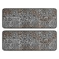 thumbnail image 1 of Kitchen Rugs Sets Of 2,Black and Tan Leopard Print Anti Fatigue Kitchen Mat Rugs Non Slip Washable,Decorative Kitchen Floor Mats for Kitchen,Sink,Laundry,17"x47"+17"x47", 1 of 5