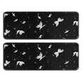 thumbnail image 1 of Kitchen Rugs Sets Of 2,Black White Butterfly Star Pattern Anti Fatigue Kitchen Mat Rugs Non Slip Washable,Decorative Kitchen Floor Mats for Kitchen,Sink,Laundry,17"x47"+17"x47", 1 of 5
